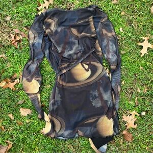 Urban Outfitters Celestial Long Sleeve Dress